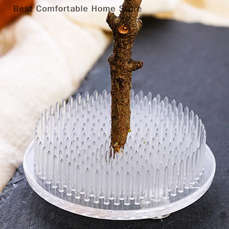 Flower Arrangement Tool, Round Ikebana Pot Base with Suction Cup, Frog Needle Floral Holder Vase