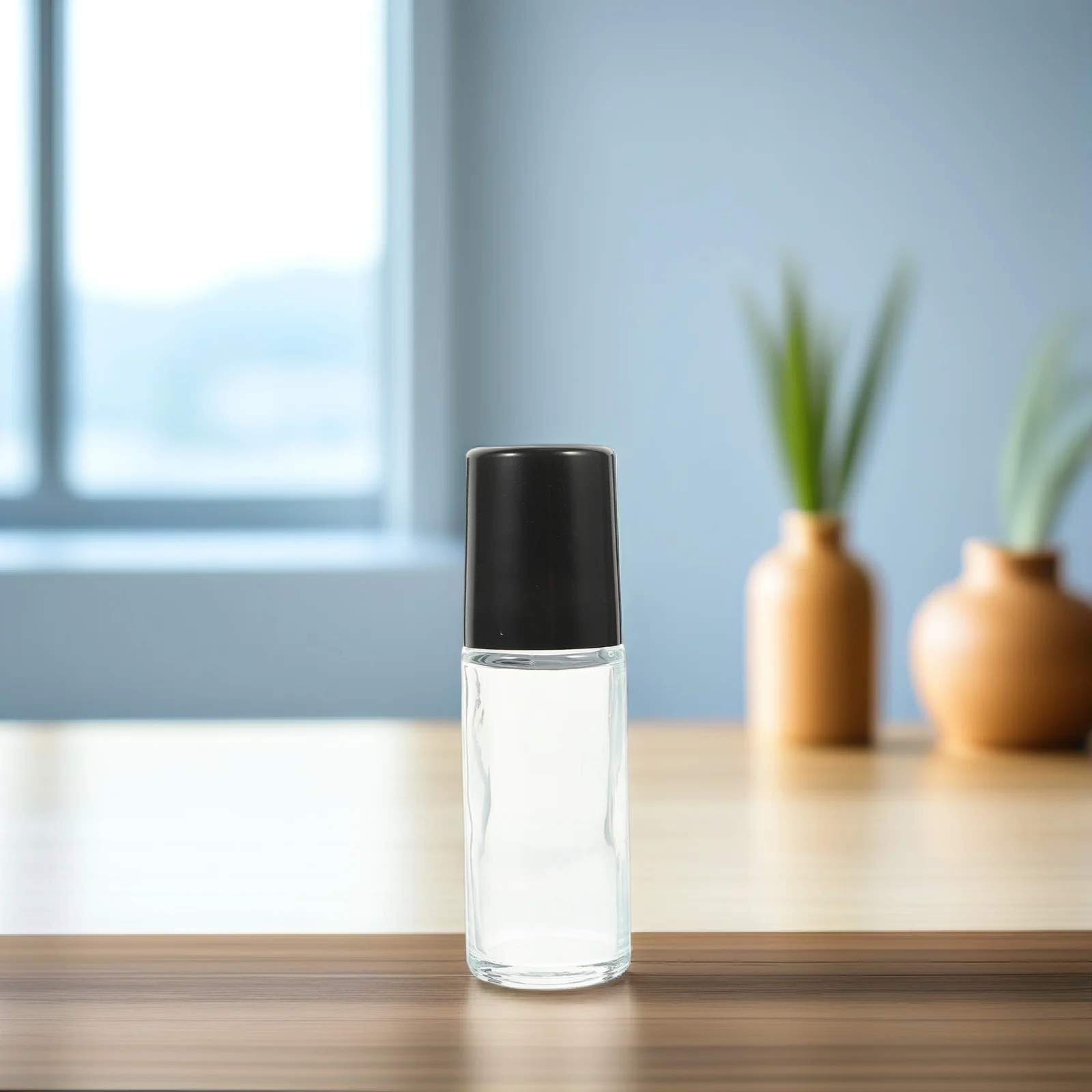 

5Pcs Glass Roller Bottles Compact Portable Essential Oil Roller Bottles Travel Refillable Storage Empty Glass Bottle