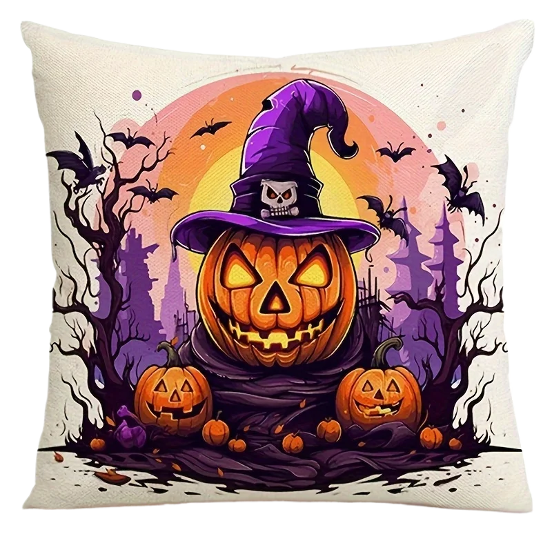 1 Fundas de almohada de calabaza de Halloween، decoración de Halloween de fantasma de calabaza، decoración de Ambiente #3