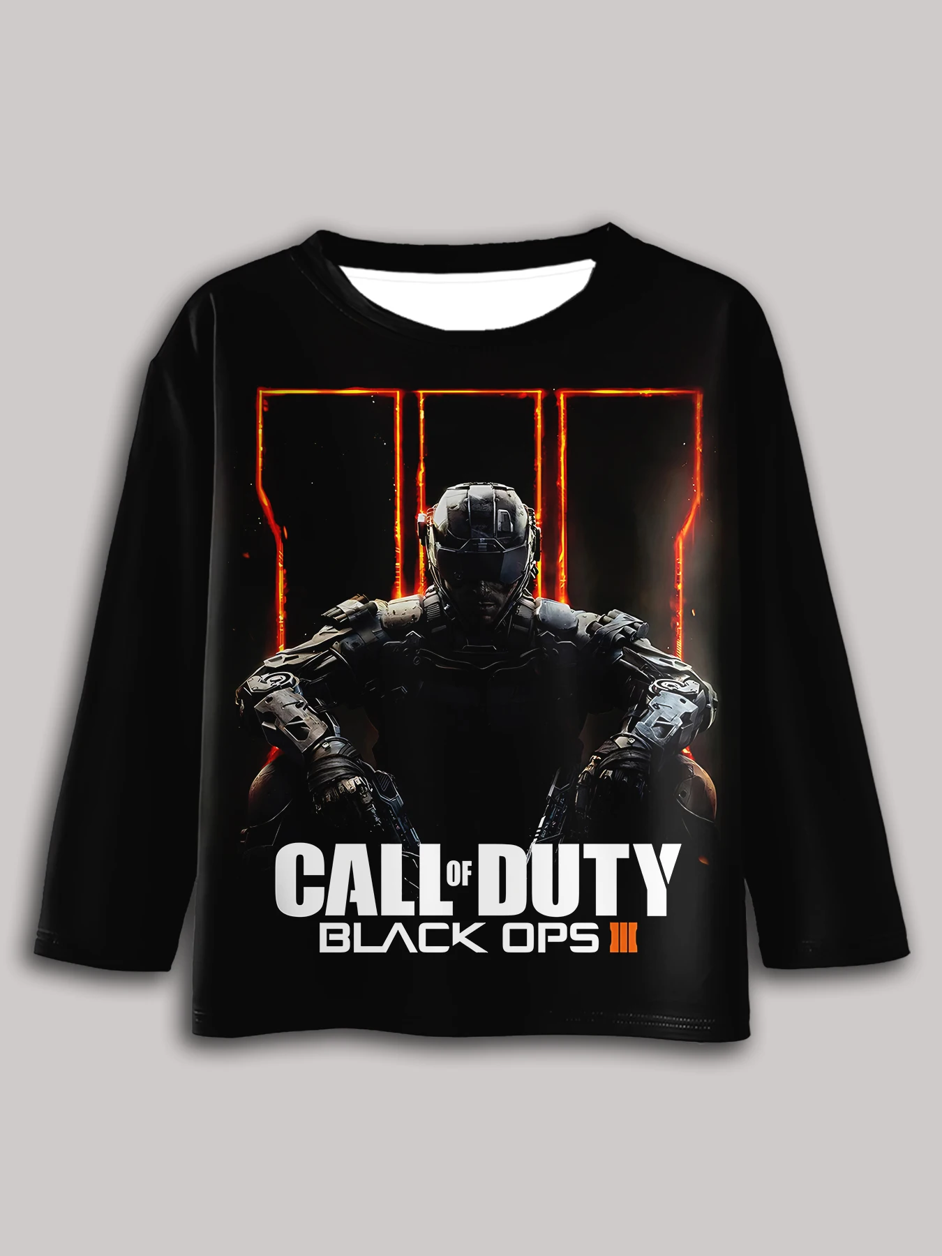 call of Dutys 3D Print Children T-Shirt Long Sleeve Spring Fall Clothes Casual Round Neck Boys and Girls Tops