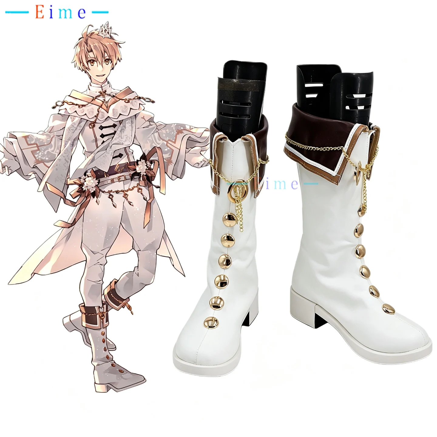 Izumi Mitsuki Cosplay Shoes Game idolish7 mikki Cosplay Props white Boots Halloween Carnival PU Shoes Big Size Custom Made