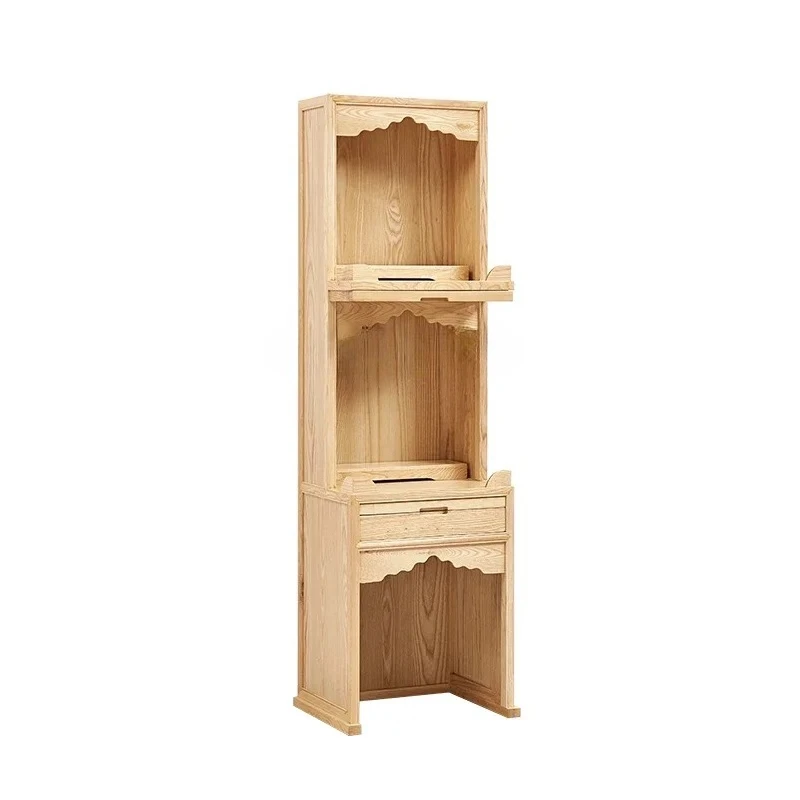 

A16 Solid Wood Three-Layer Shrine Clothes Closet Altar Buddha Cabinet Ancestor Altar Modern Fokan Cabinet