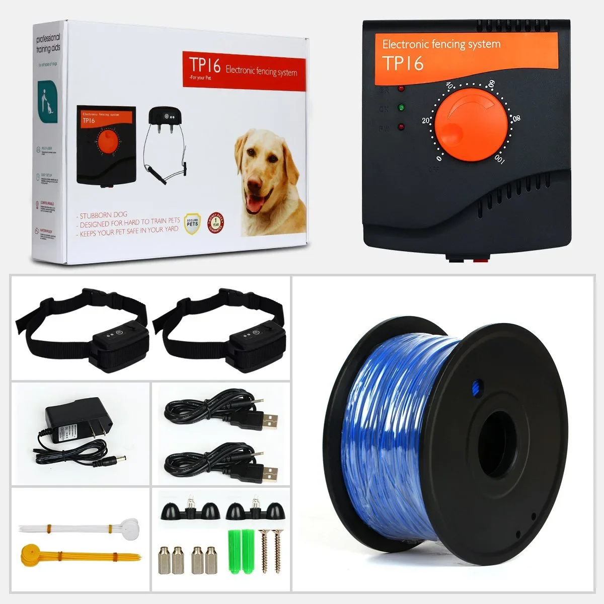 2024 Electric Dog Fence System Underground Dog Fence Containment System In Ground Electric Pet Fence for 2 Dog