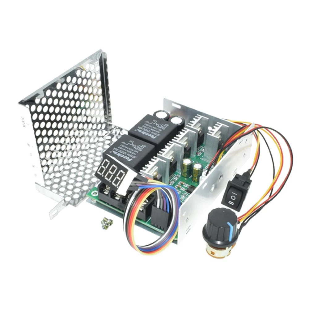 PWM DC Motor Speed Controller Digital Display 0~100% Adjustable DC 10-50V 40A Forward/Reverse Rotation Motor Speed Regulator