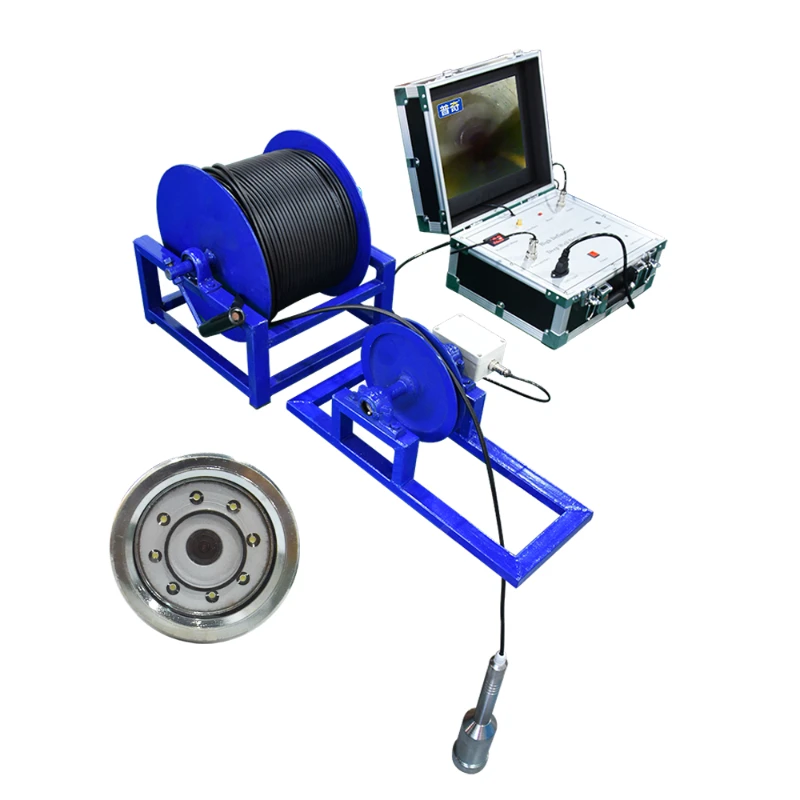 Forwaterproof BorPS-Inspection Caméra de puits d'eau industrielle, 100m, Treuil manuel, Caméra de puits d'eau numérique
