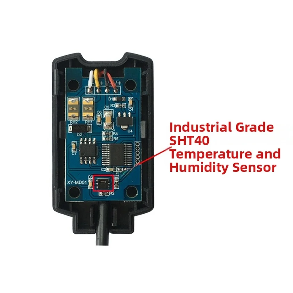 Robust SHT40-Based Transmitter for Temperature and Humidity Measurement with RS485 Support and Adjustable Device