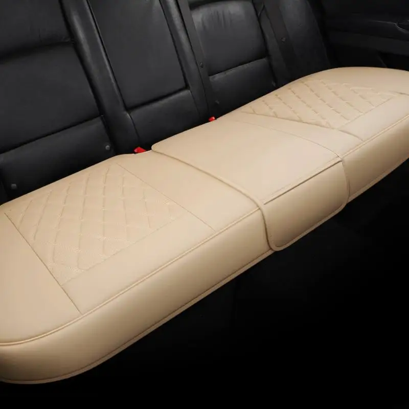 PU Leather Car Seat Front And Rear Cushion Non Slide Auto Accessories Universal Seat Protector Mat Pad Four Season Seat Cover