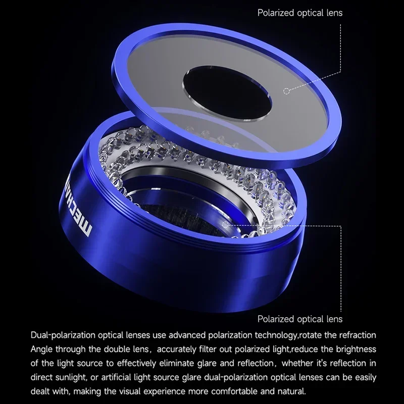 Imagem -06 - Mecânico Ls720 Anel Polarizado Lâmpada para Microscópio Estéreo Mais Reparo Portátil Motherboard Eliminar Reflexões Anel Luz