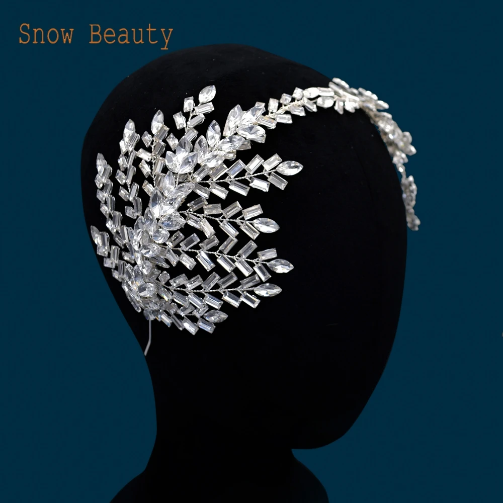 DZ129 Rhinestone Wedding Headwear Handmade Party Headpiece Fashion Bridal Accessories Women Girl Tiaras Party Prom Hairbands