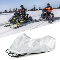 1Pc Universal Waterproof Dustproof Anti-UV Multifunction Trailer Sled Cover Winter Outdoor Silver Snowmobile Motorcycle Cover
