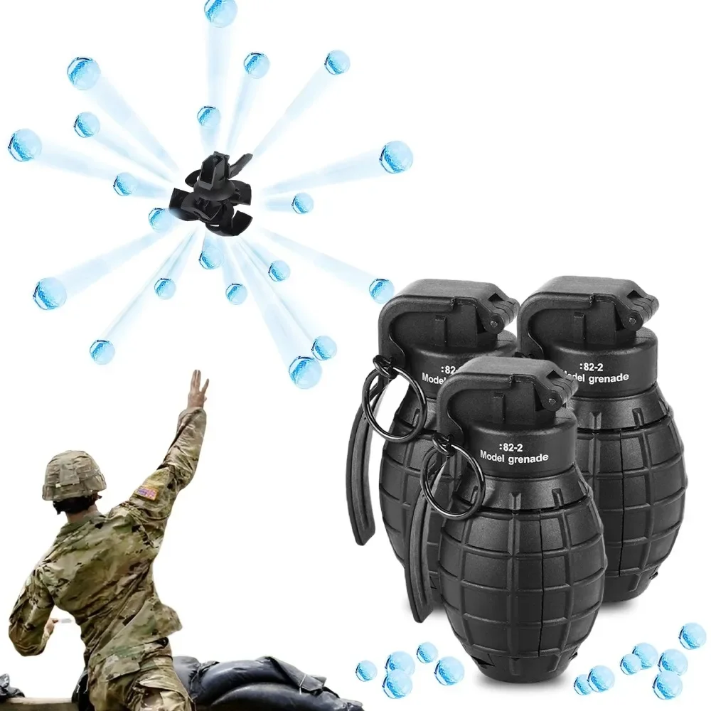 Airsoft Paintball Grenade Toy1/3PCS - Nylon Toy Grenade Toys Model - Anti Fall Refillable Gel Ball Explosion Reusable Grenade