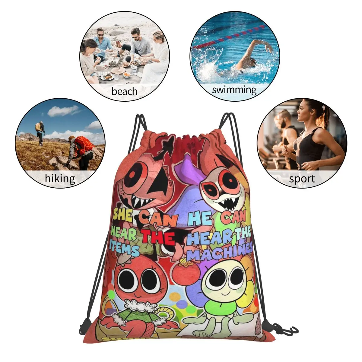 حقائب ظهر Bobette and Dandy Cartoon Dandy's World حقائب ظهر كاجوال برباط حقيبة أحذية حقائب كتب للمدرسة للرجال والنساء