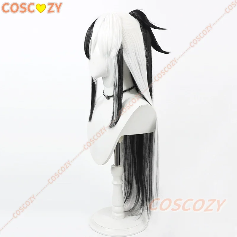 Fate Grand Order Uesugi Kenshin Peruca Cosplay Fibra Resistente ao Calor Cabelo Branco Preto para Halloween Con Evento