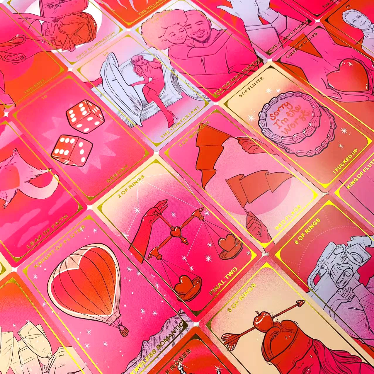 بطاقة التارو الوردية النهائية 78 قطعة لعبة بطاقة عرافة مصير الحظ مع كتاب دليل ، ليلة ممتعة للعائلة #5