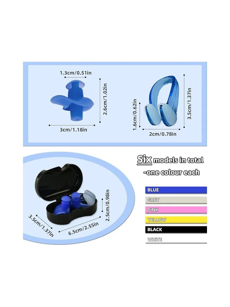 Reusable Waterproof Silicone Ear Plugs Hypoallergenic Soft Ear Protectors forSwimming Training Bathing Teen Adult Daily Practice