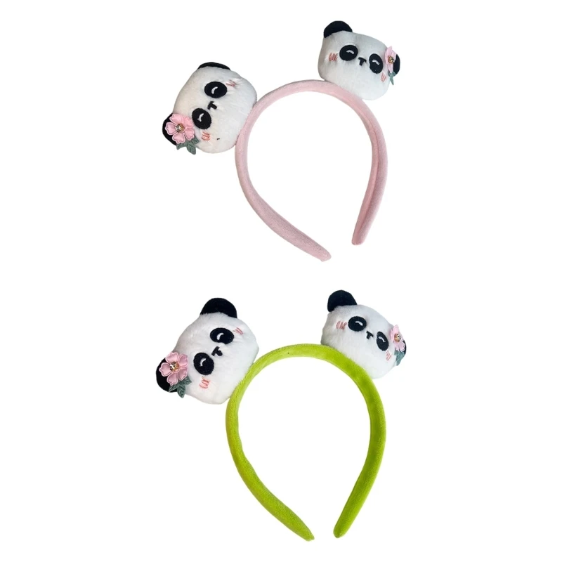 

Embroidered Panda Hairband Breathable Fabric Unisex Headwear For Casual Event