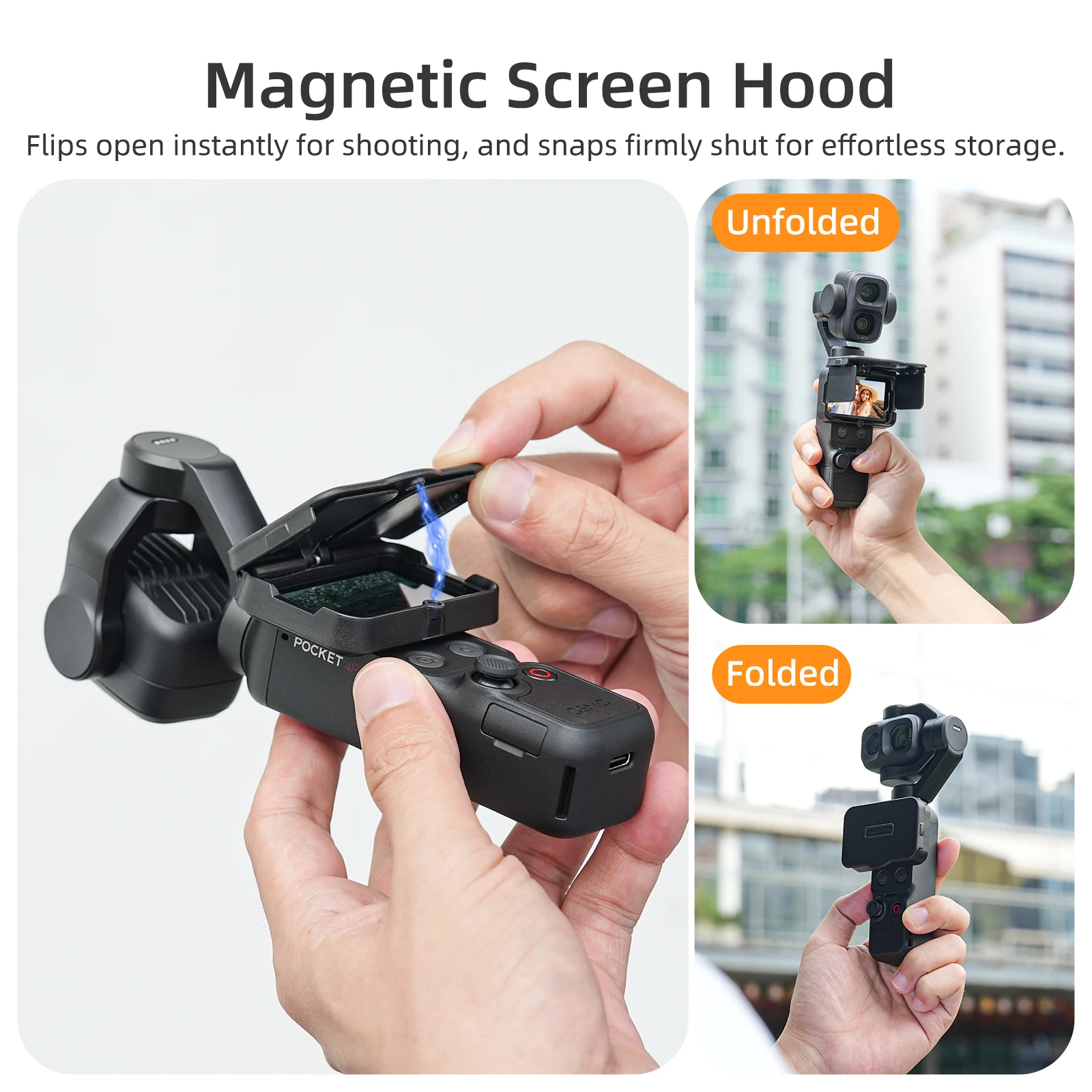 Display Screen Sun Hood For DJI Pocket 4 Pro/Pocket 4/Pocket 3 Anti-Glare Light Shield Portable Camera Monitor Visor Accessories