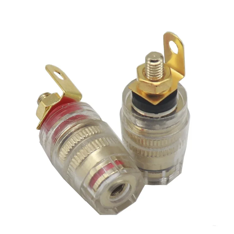 Banana Connector 4mm Thread Medium Amplifier Speaker Spade Terminal Binding Post Banana Plug Socket Connector 33MM