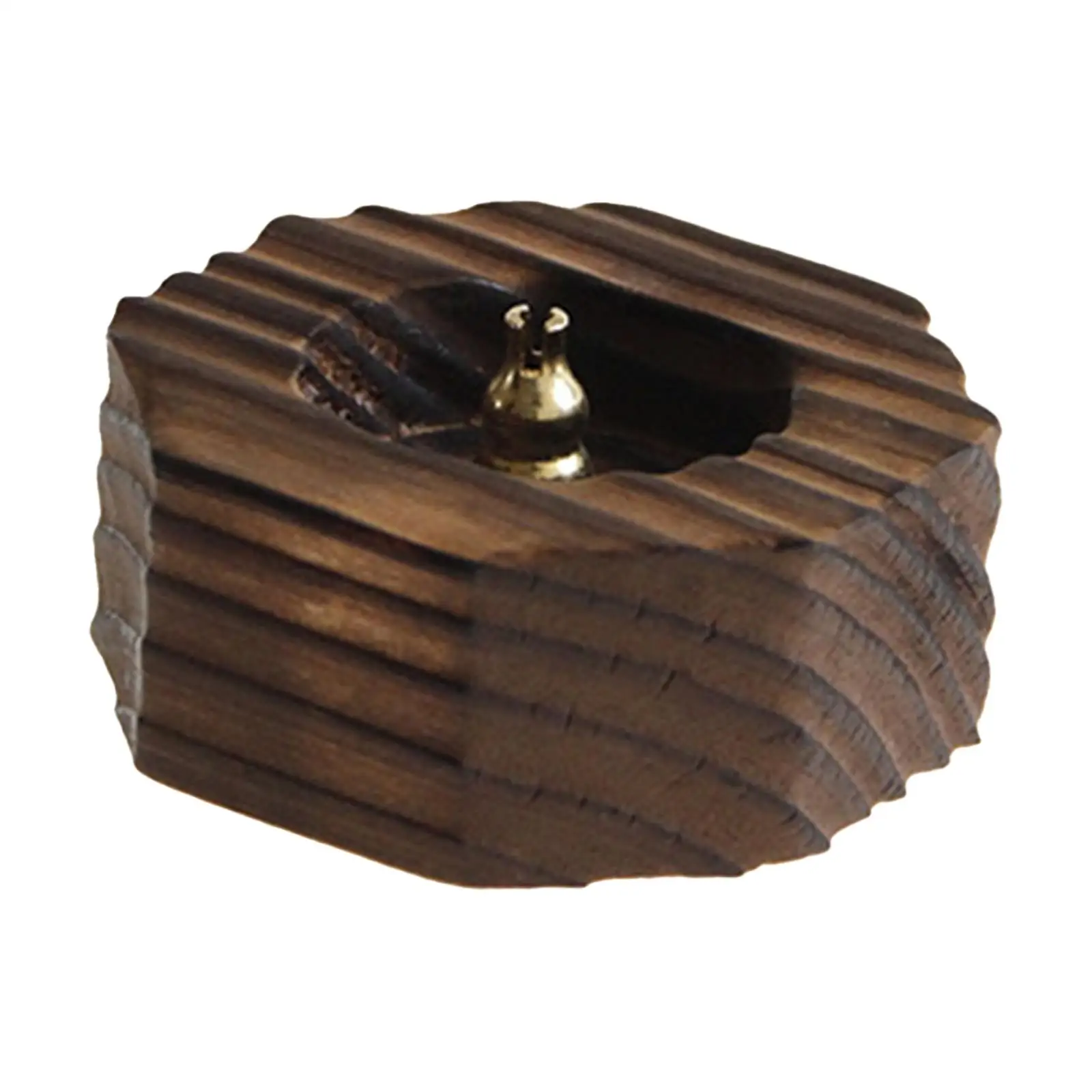 Wood Incense Stand Ash Absorber Plate Antique Style Burner Holder for Tea House Yoga Room Decor