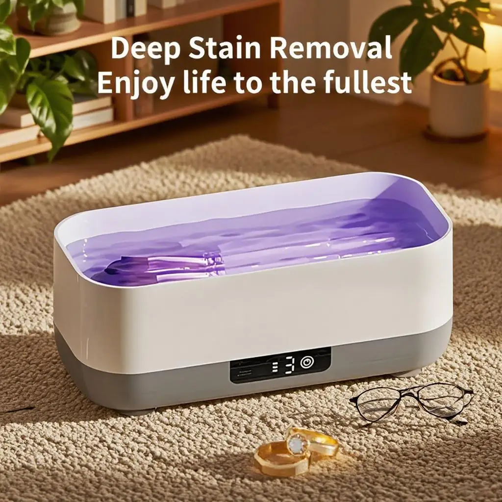 1pc Professional Multi-Function Eyeglass Cleaning Machine with Adjustable Settings - Effective Eyewear Cleaning Solution