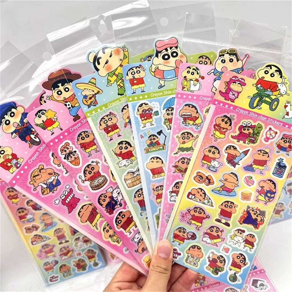 

Crayon Shin-chan Sticker Set 20 Sheets Toys Gift Kawaii Anime Labels for Diary Journal Scrapbook Phone Laptop Water Bottle Decor