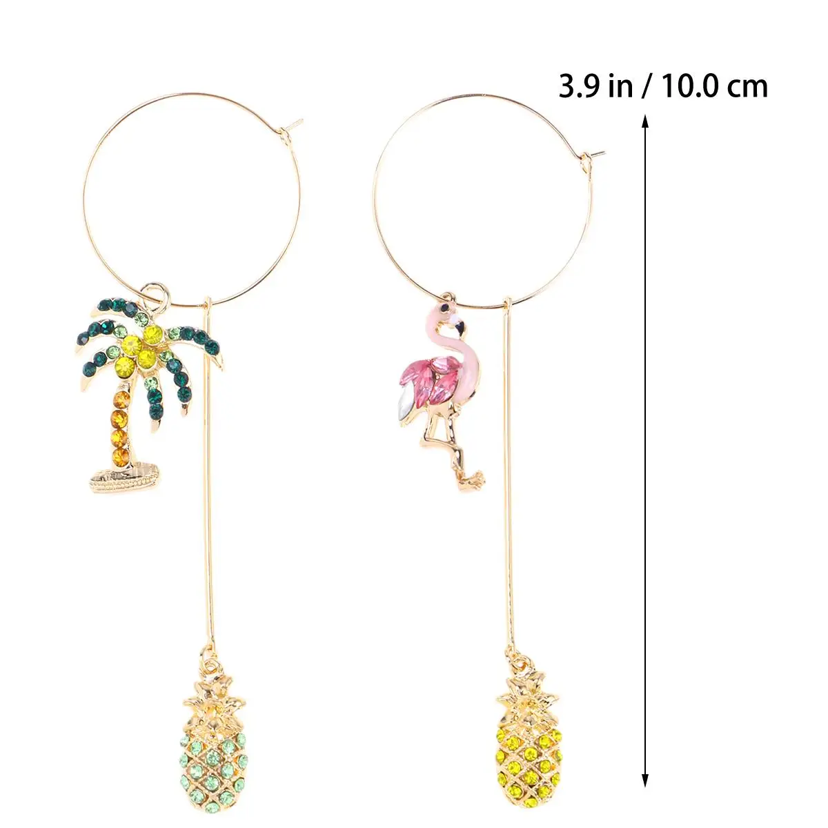 

Flamingo Earrings Hoop for Women Trendy Statement Jewelry Fashion Coconut Tree Miss