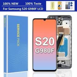 100% Tested AAA Quality S20 LCD with frame for SAMSUNG S20 SM-G980B/DS G980 Display Touch Screen Digitizer Assembly Replacement