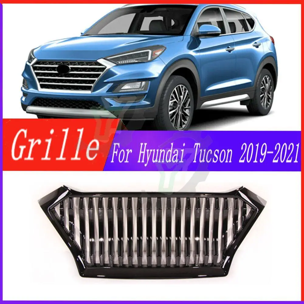 

GT Style Car Front Bumper Grille Centre Panel Styling Upper Racing Grill For Hyundai Tucson 2019 2020 2021 Car Accessory