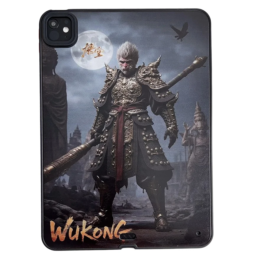 

Чехол для iPad Pro 11, черный чехол с мифом серии Wukong, чехол для планшета iPad Pro 11 2024, противоударный защитный чехол для планшета