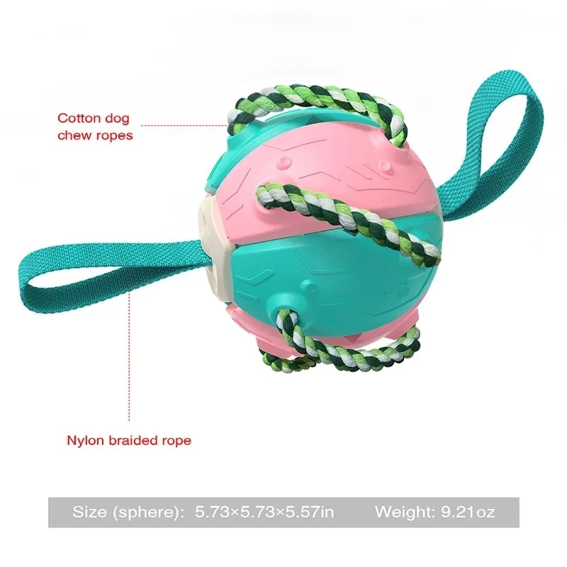 Dog Soccer Ball Interactive Pet Toys Foldable Ball Molar Toy Outdoor Training Ball for Puppy Dog Chew Dog Accessories