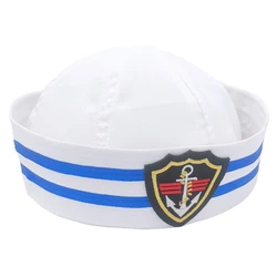 Fashion Navy Sailor Hat All-match Men Women Hat Casual Stylish Uniform Roll Up Brim Hat Ladies for Beach Summer