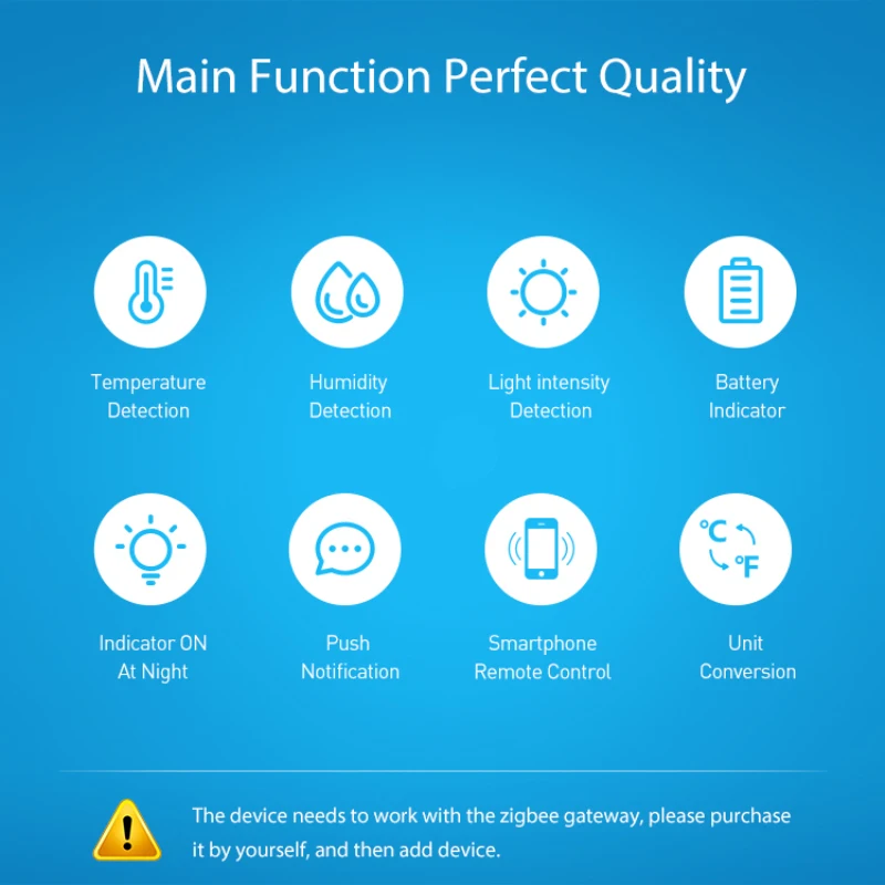 Imagem -02 - Zigbee Sensor de Temperatura e Umidade Inteligente Lux Light Detector Higrômetro Interior Termômetro com Tela Lcd Tuya e Homekit Wi-fi