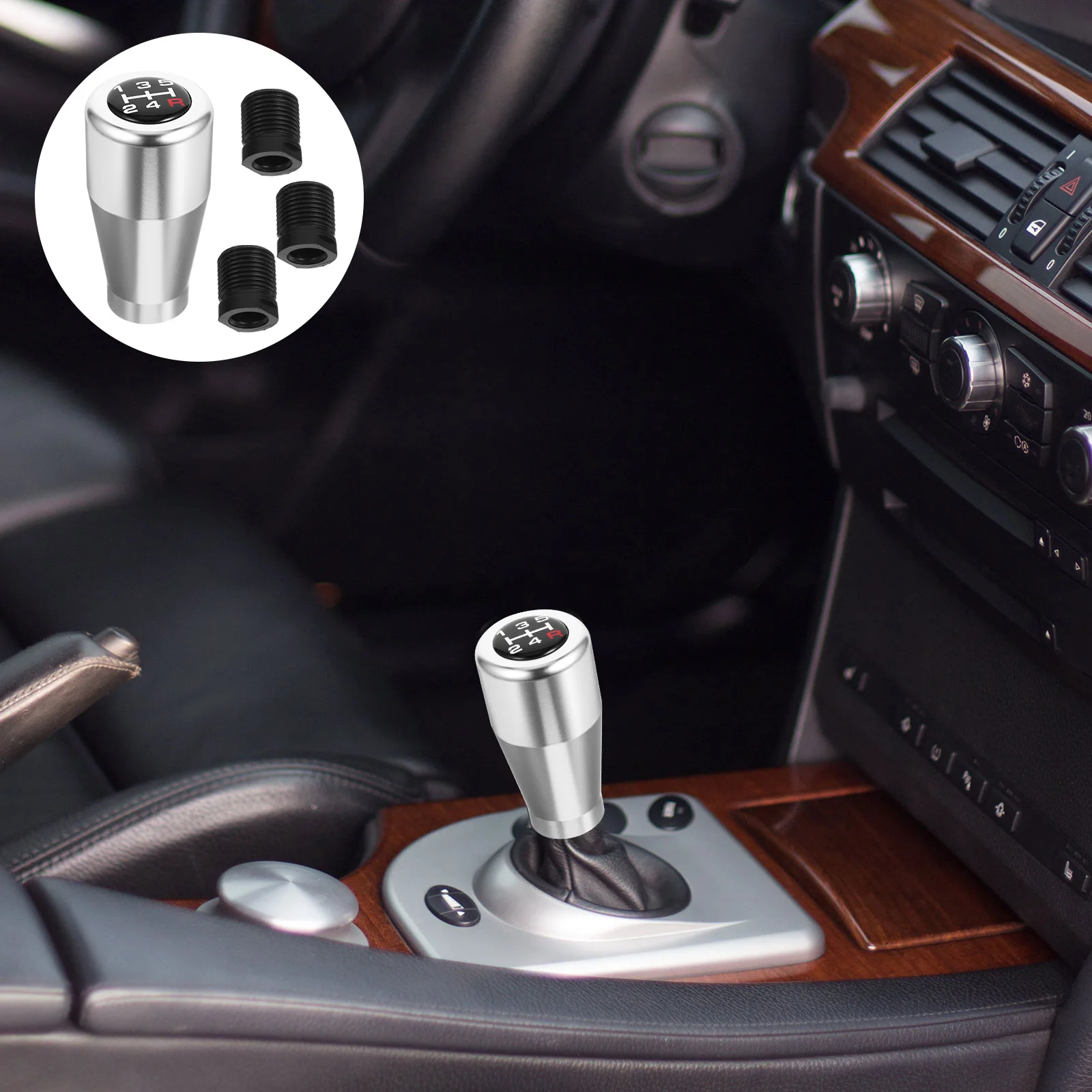 

Universal Gear Shift Knob 5-Speed Manual Stick Shifter Metal Car Accessories Auto Transmission Lever Handle Head For Manual Car