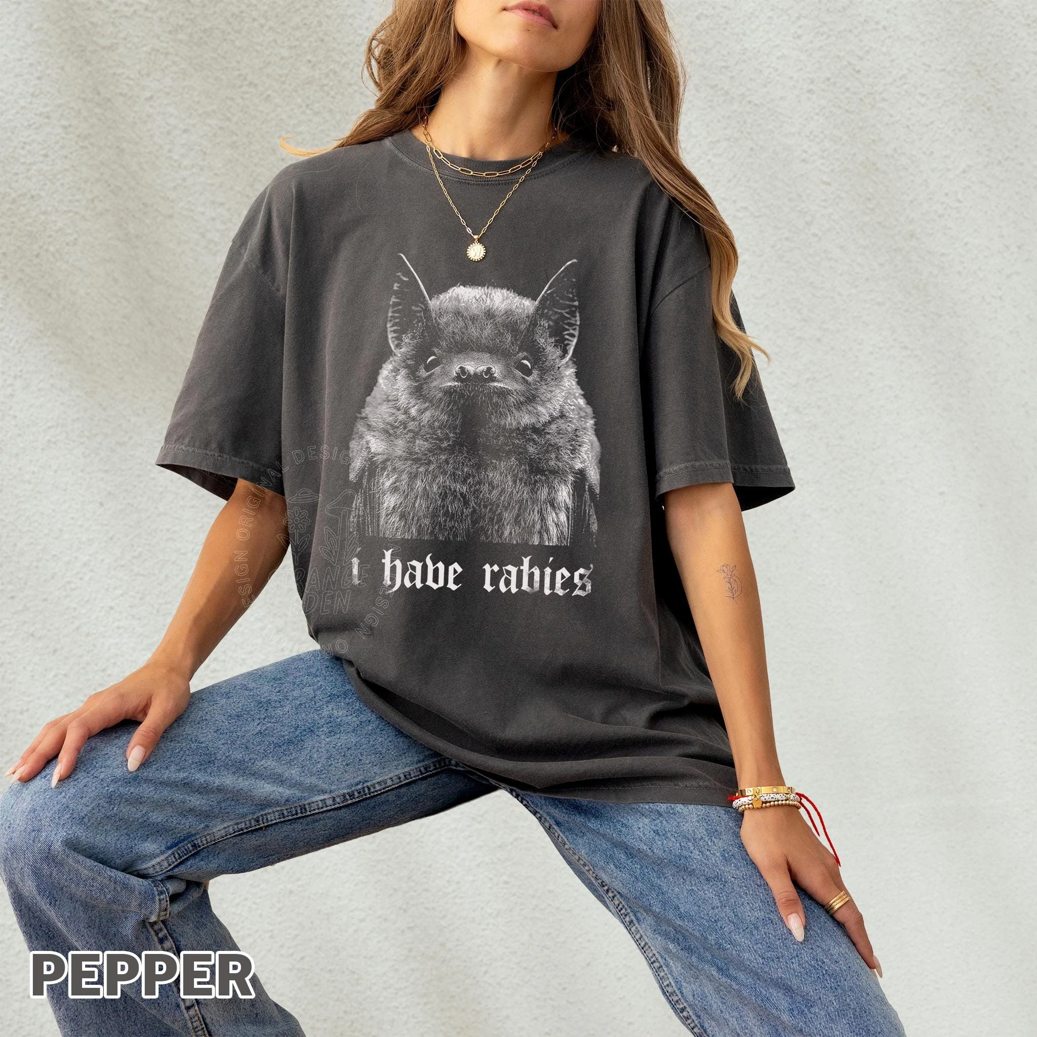 I Have Rabies Bat Shirt T-shirt, Grunge Y2k Vintage Sweatshirt Hoodie, Unhinged Meme, Weird Dark Humor