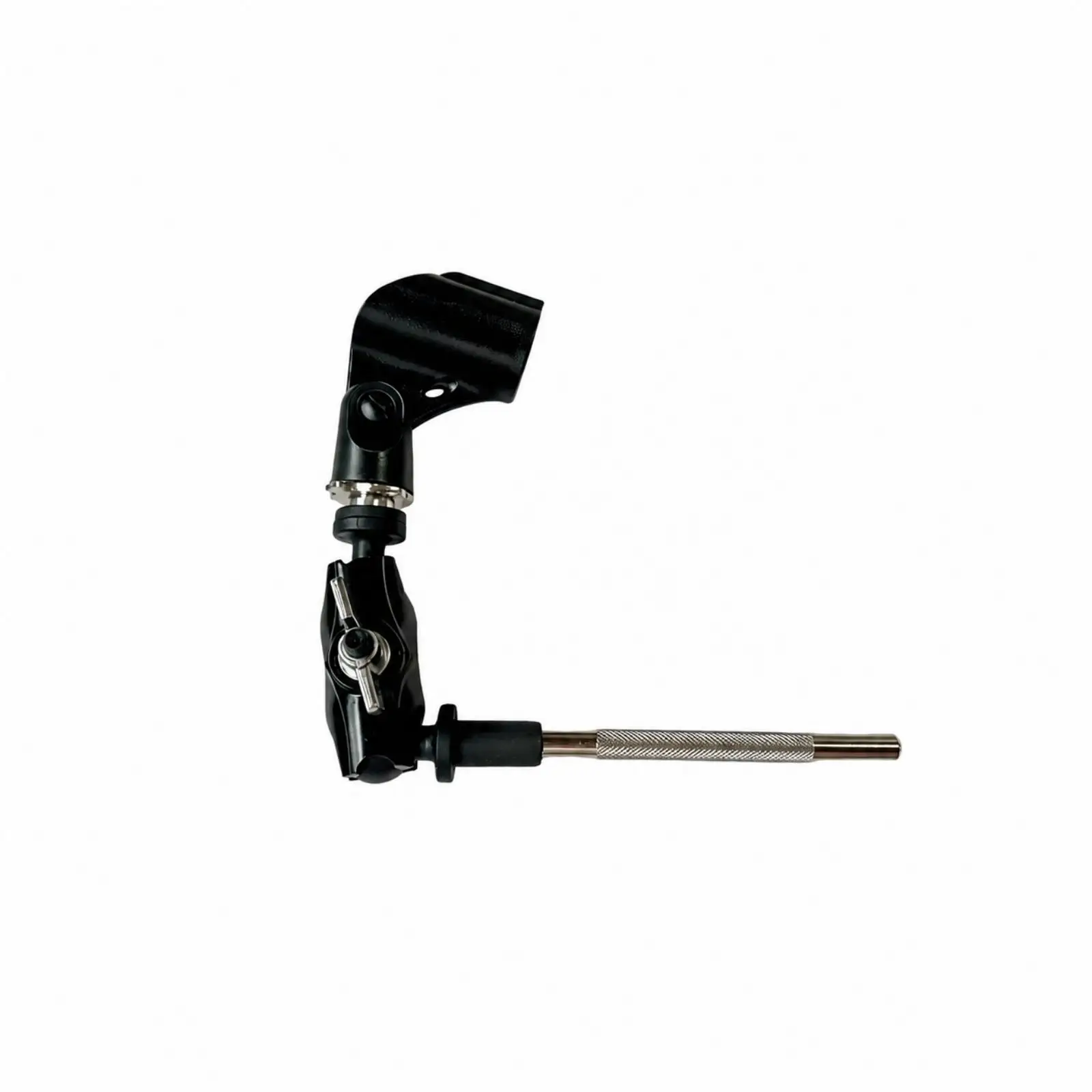 Drum Rack Audio Pickup Extension Bracket Adjustable Drum Rack Mic Mount with Rotatable Joint Mic Extension Arm with Threaded Rod