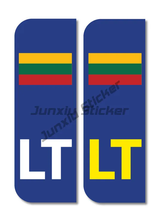 

LT Euro Car Number Plate LITHUANIA Vinyl Stickers