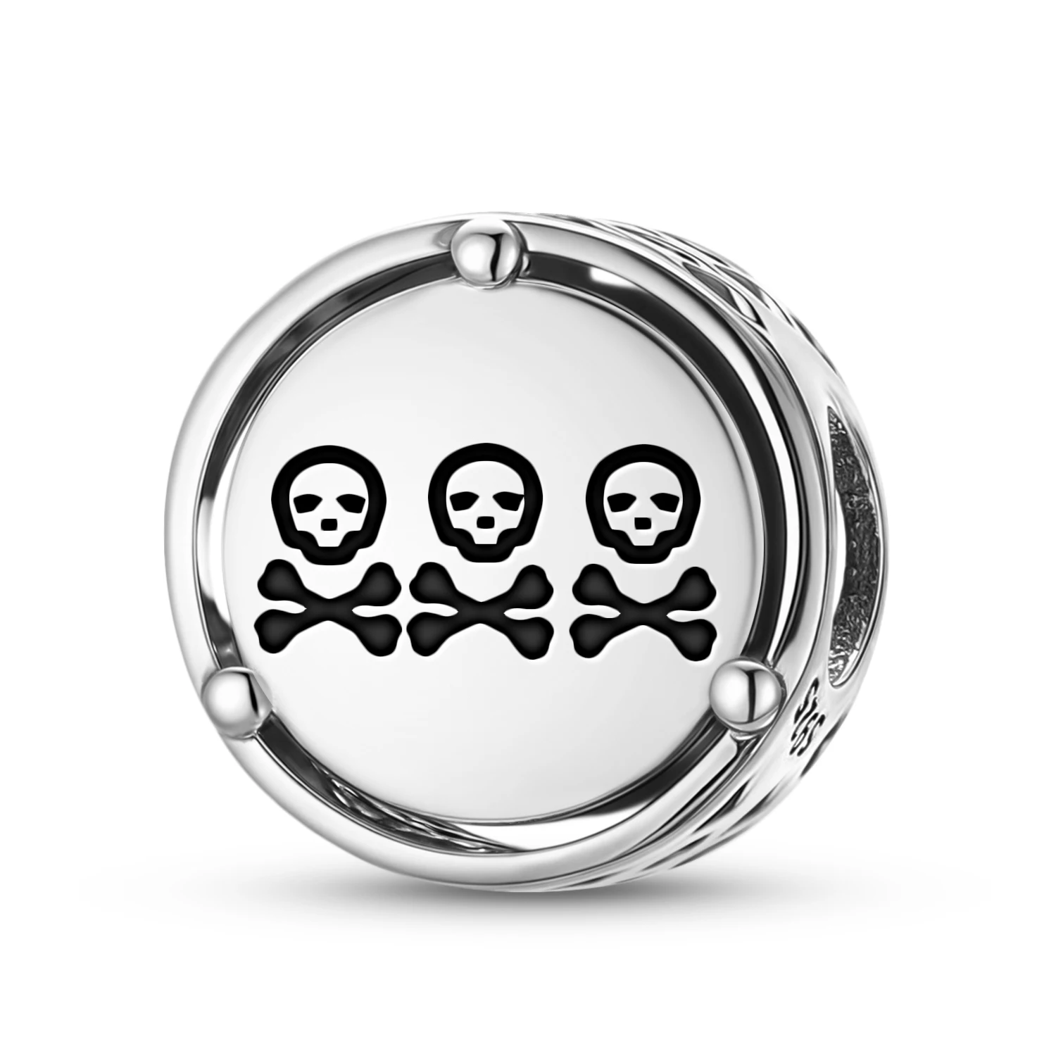 

Шарм из стерлингового серебра 925 пробы «Джолли Роджер» (флаг пиратов) в стиле Кристофер Кондент, подходит для оригинальных браслетов, аксессуары для самостоятельного изготовления украшений, семейный бусинный шарм