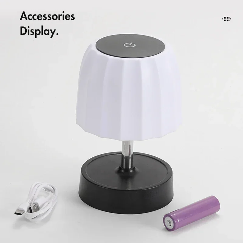 Rechargeable LED Night Light Simple Telescopic Table Lamp Wireless Touch Desktop Decorative Light LED Room Atmosphere Light