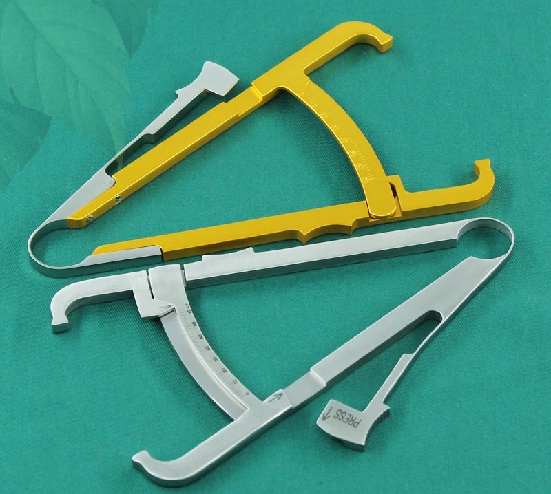 Fat Caliper, Body Fat Clip, Cortical Thickness Measuring Clip, Metal, Plastic Surgery Hospital Tape Measure