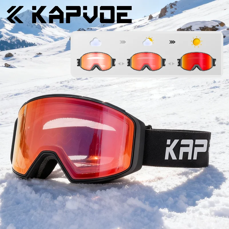 Kapvoe مكافحة الضباب نظارات التزلج على الجليد على الجليد حملق التزلج الشتاء الرياضة قناع للرجال النساء UV400 حماية نظارات الثلج #1