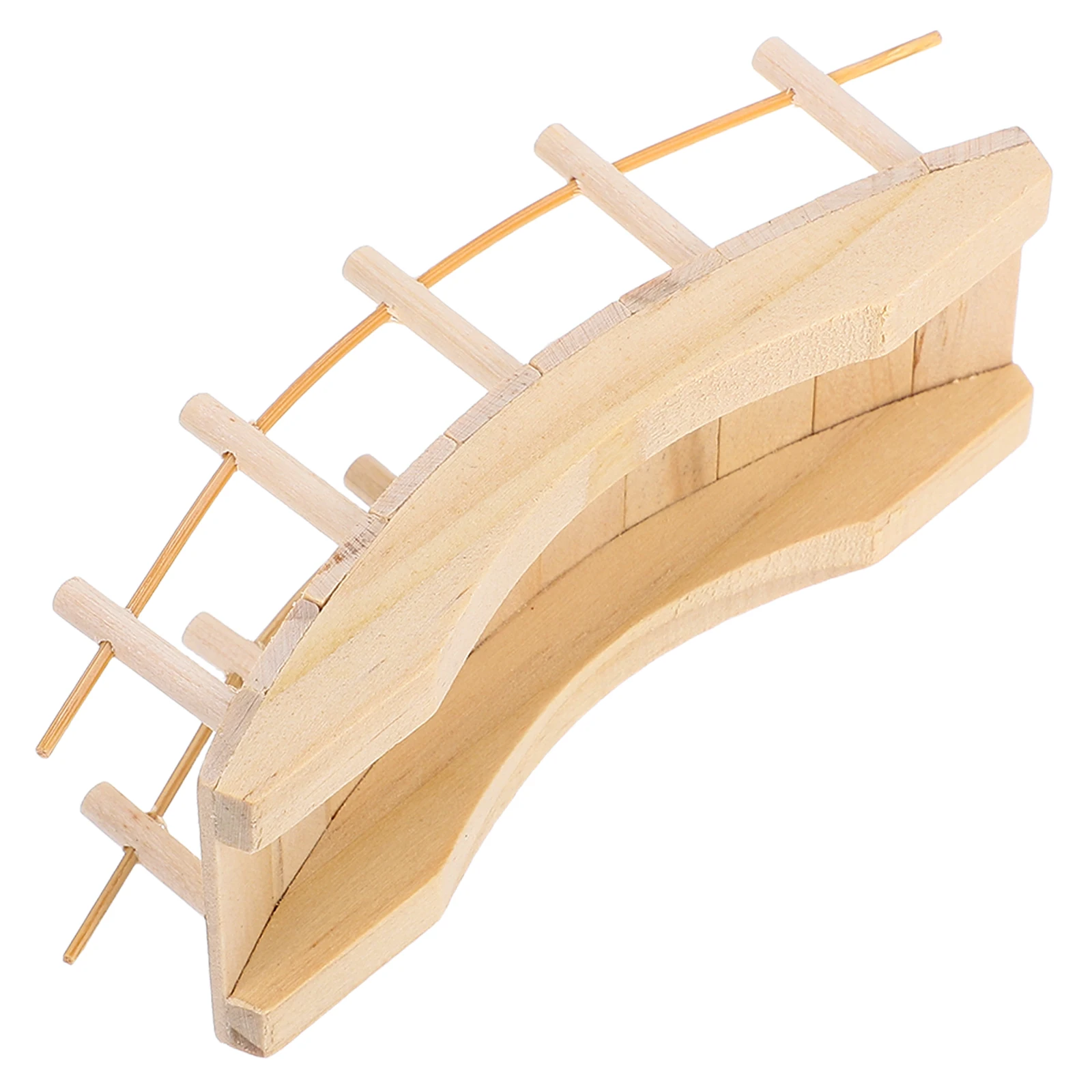 

House Arch Bridge Miniature Design Wood Small Footbridge Fairy Garden Accessories Accessories Grey Outdoor Scene