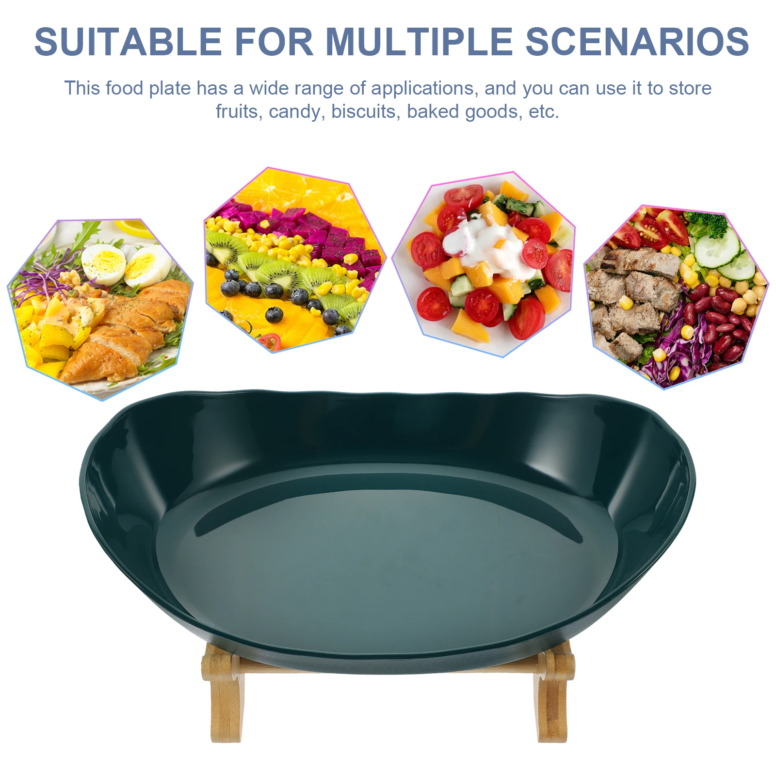 

Snack Fruit Plate Decorative Bowls Kitchen Counter Green Basket Sturdy Material Birthday Party Housewarming Gift Fruits