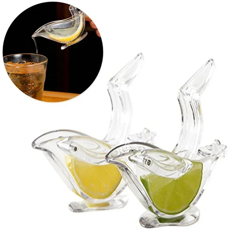 1PC Acrylic Lemon Squeezer Hand Held Lemon Juicer Bird Shape Manual Orange Citrus Press Juicer Squeeze Kitchen Tools