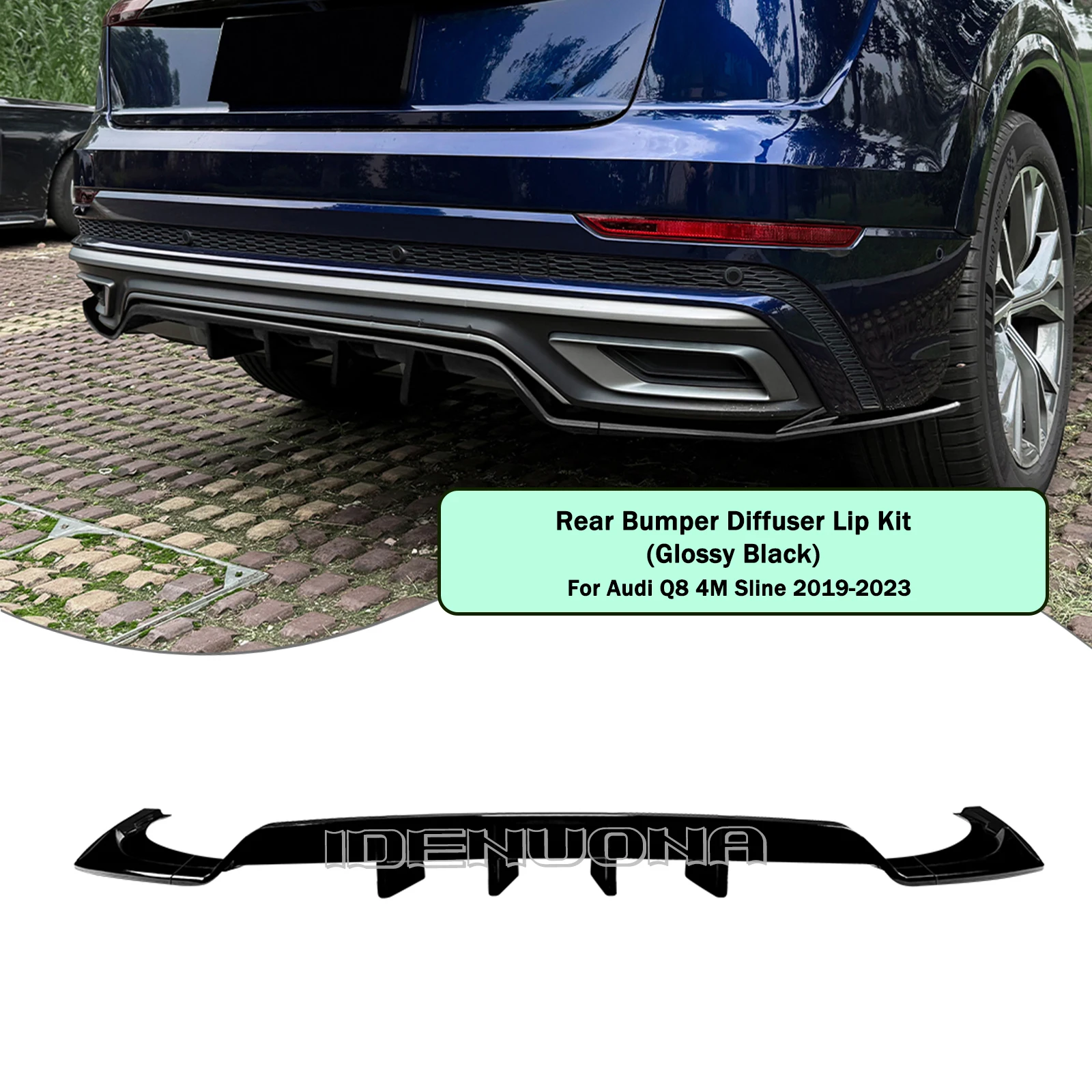 

3 шт. кронштейн заднего бампера, спойлер, разделитель губ для Audi Q8 4M Sline 2019 2020 2021 2022 2023