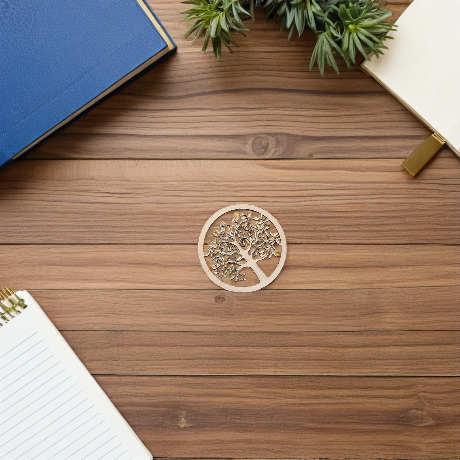 

10Pcs Wood Slice Round Wooden Pieces Hollow Life Tree DIY Craft Material for Scrapbooking Embellishments Art Projects Wooden