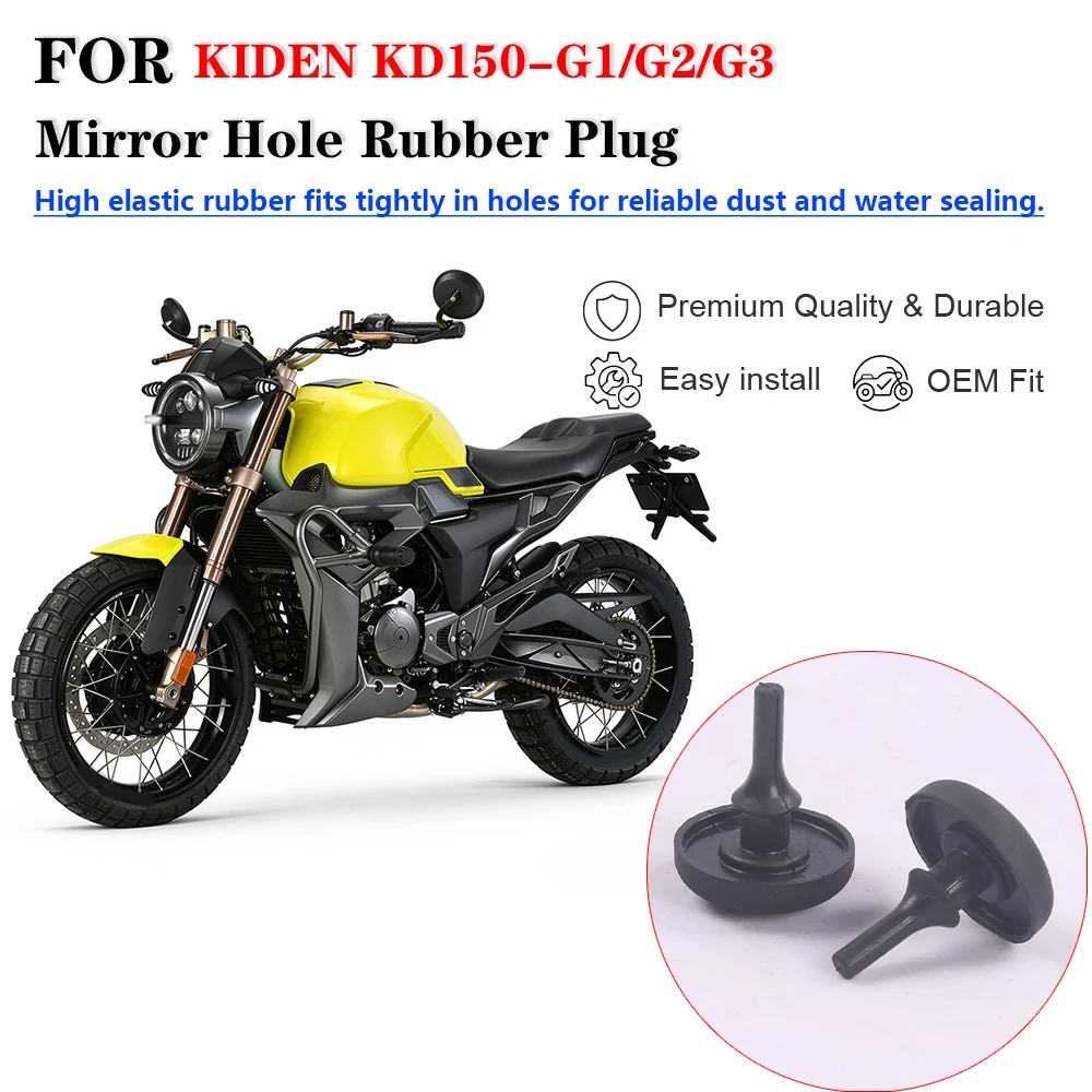 Motorcycle Rearview Mirror Mount Hole Rubber Plug, Rocker Arm Hole Sealing Cap For KIDEN KD150-G1 KD150-G2 KD150-G3 Motorbike Ac