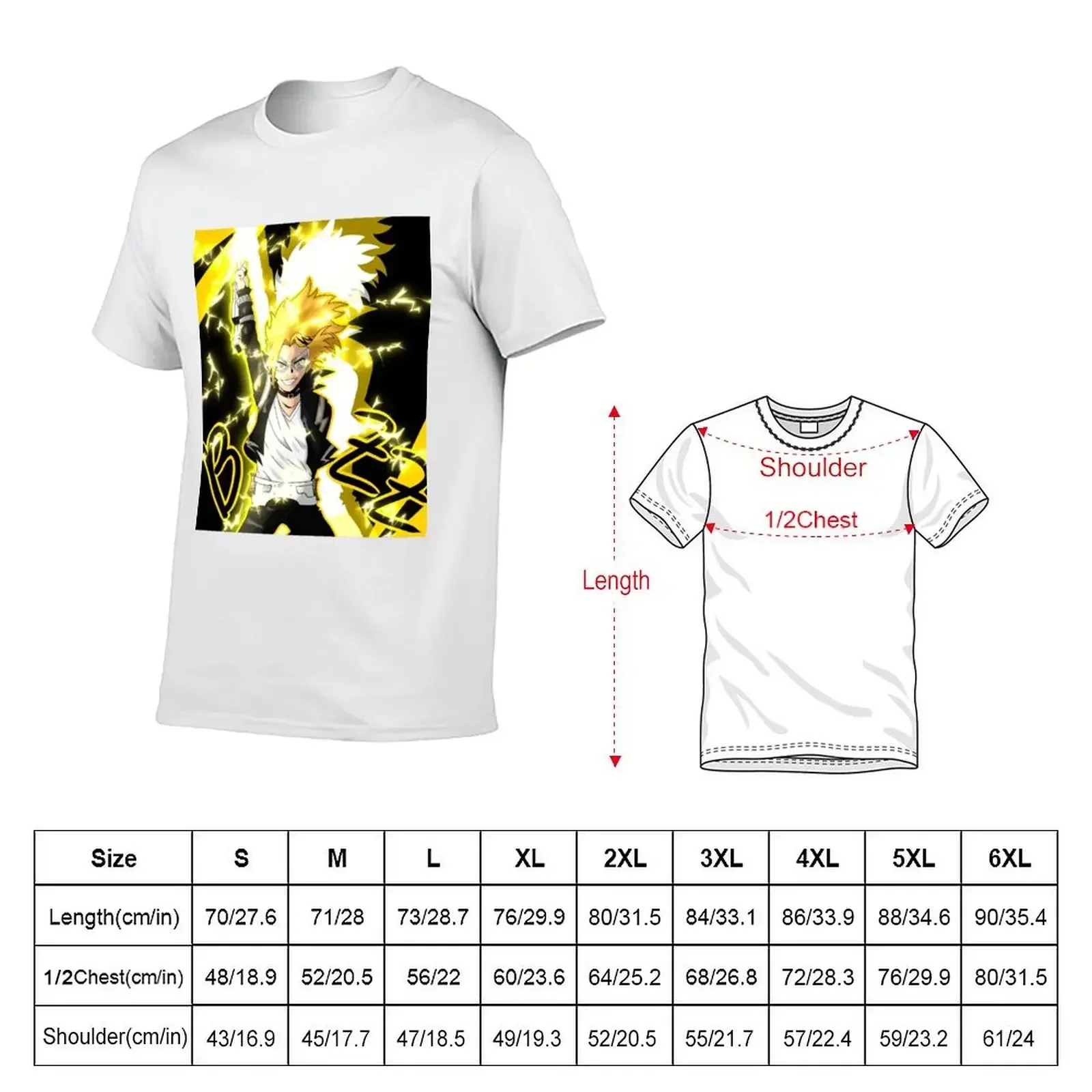 Denki Kaminari BZZ T-Shirt quick drying summer tops cotton graphic tees plain white t shirts men