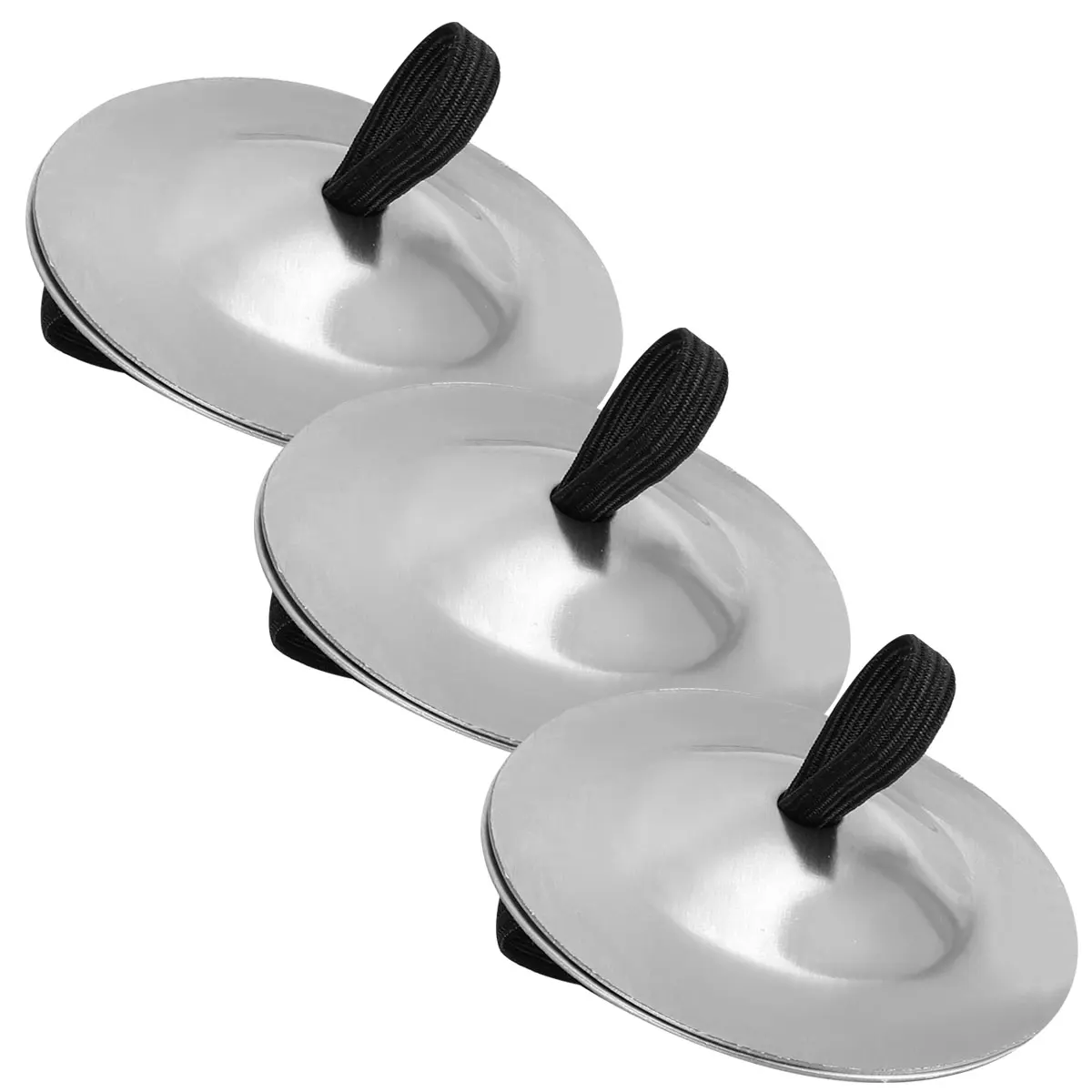 

6pcs Copper Finger Cymbal Lightweight Durable Cymbals KidsToy MusicalInstrument SilverColor QualityIron
