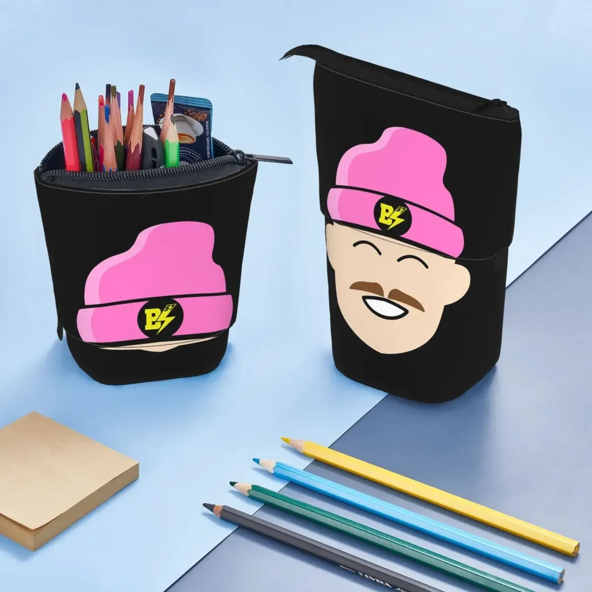 Billy Bolt Reversible Pencil Case for Studen School Pen Box Pencil Bag Stationery Supplies Pen Holder Bag