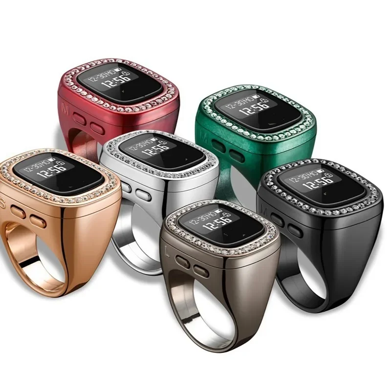 Multifunctional Digital Finger Counter Ring with Alarm & Vibration Reminder Unisex Multi-channel OLED Screen Electronic Counter